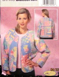 4400 UNLINED QUILTED APPLIQUE OPEN JACKET PATTERN 4-22 2 SZ